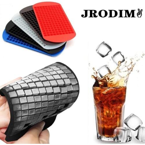 160 Grids Ice Cube Tray Silicone Ice Cube Maker DIY Creative Small Ice Cube Mold Square Shape Ice Cube Face Kitchen Accessories