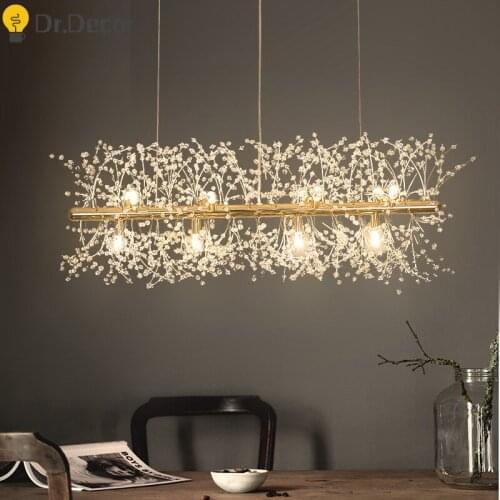 Modern Luxury Chandeliers Lamp Nordic Snowflake Chandelier Lighting Living Room Kitchen Hanging Lamps Home Decor Light Fixtures