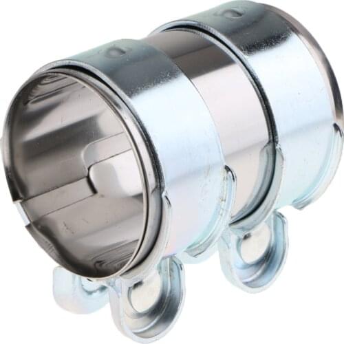 Universal 2.5'' Stainless Steel Clamp Car Exhaust Pipe Clip Tail Throat Hoop