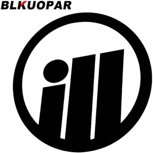 BLKUOPAR for Ill Logo Decals Vinyl Car Stickers Air Conditioner Laptop Waterproof Refrigerator Sunscreen Funny Decoration