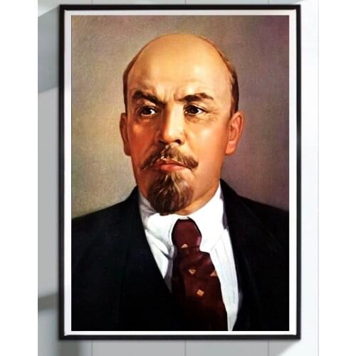 Vladimir Ilyich Ulyanov CPSU Portrait Soviet Union Leader Painting Poster Decorative Wall Canvas Sticker Posters Decor Gift