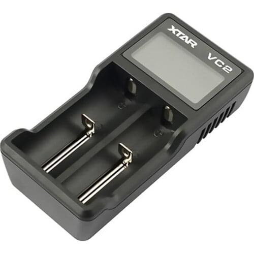 XTAR VC2 Portable 2 Slots Smart LCD Lithium Nickel-hydrogen Battery Charger