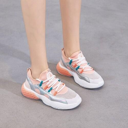 QWEDF 2019 Women Breathable Tenis Feminino Lace Up Outdoor Casual Shoes Lightweight Woman Vulcanized Sneakers Women Shoes X8-13