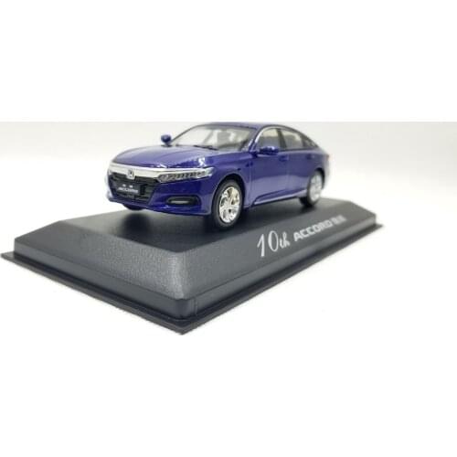 1:43 Diecast Model for Honda Accord 10 2018 Blue New Sedan Alloy Toy Car Miniature Collection Gifts 10th Generation