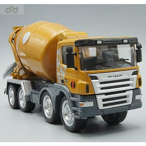 1:50 Diecast Metal Engineering Model Toy Concrete Mixer Truck For Collection