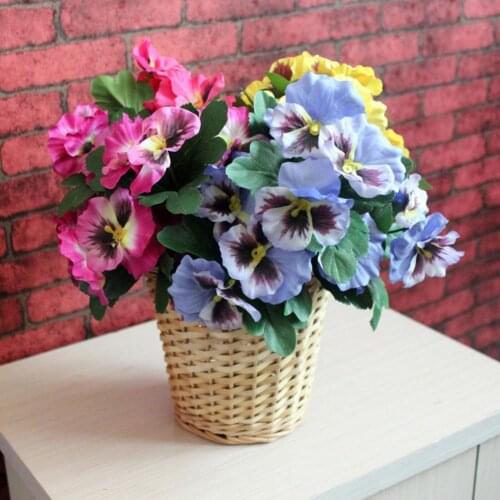 1Pc Artificial Flower Pansy Garden DIY Stage Party Home Wedding Craft Decoration