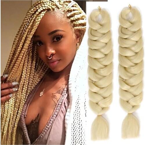 Crochet Hair Braids Jumbo Box Braids Natural Color Synthetic Hair Braiding Hair 1 Piece