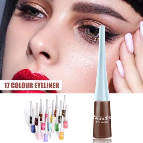 17 Colorl Optional Liquid Eye Liner Waterproof Sweat Resistan Eye Liner Pencil Makeup Tool For Profession Beginning SK88
