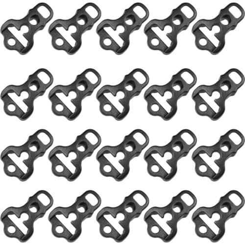 20Pcs Camping Awning Tent Guyline Runner Guy Lines Stopper Cord Rope Tightener Tensioner Tent Hook