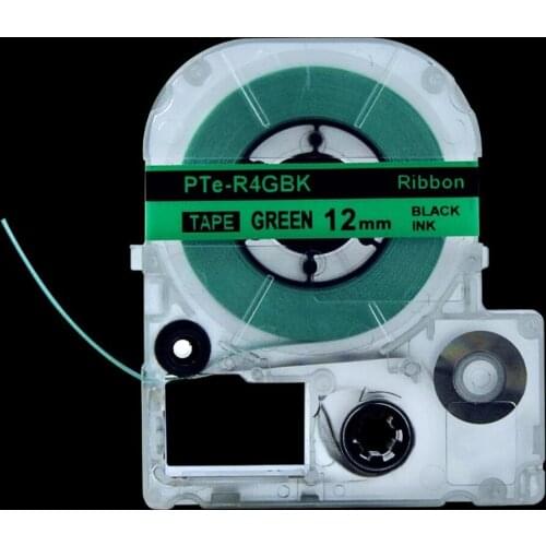 3 PK/lot PTe-R4GBK Fabric on iron tape for clothes 12mm*5m compatible for LW-400/700 / 600P / 1000P