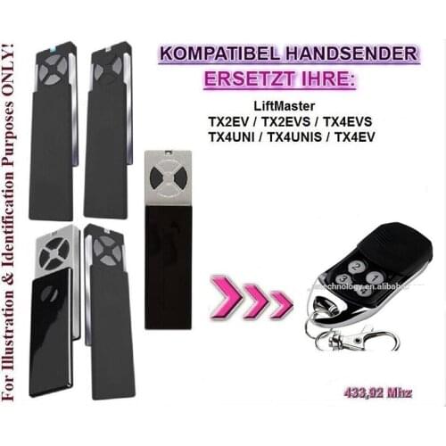 5pieces For Liftmaster Chamberlain TX4UNIS replacement remote control high quality beautiful