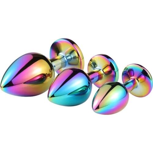 A6HF 3 Size Stainless Steel Butt Plug Metal Butt Plug Large Set Waterproof Jewelry Beads Buttplug Adult Sex Toys for Women Ma