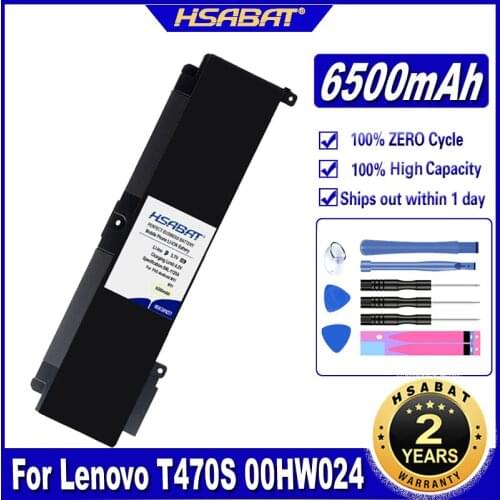 T460s 6500mAh Laptop Battery for Lenovo T470S 00HW024 00HW025 00HW022 01AV407 01AV406 00HW023 SB10J79004 SB10F46463 Batteries