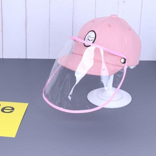 Baseball Hat With Transparent Shield Cap Solid Color Casual Hats Safe Caps Children Sun Hats Toddler Cap Cute Baby