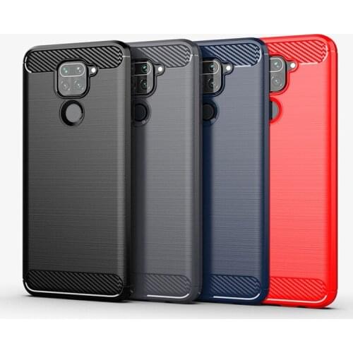10pcs/lot Brushed Carbon Fiber Soft Bumper Back Phone Cover Case For Xiaomi Poco X2 CC9 CC9e 9 Lite A3 9SE F2 F1 10 Pro
