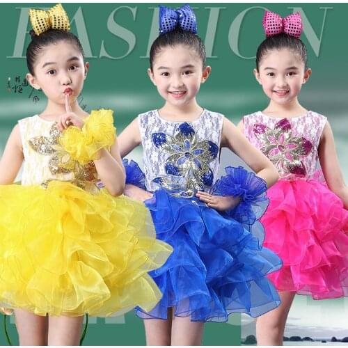 Kids Modern Ballet Dancewear Outfits Girls Hip Hop Party Ballroom Dancewear Costumes dress Ballroom Stage clothing for children