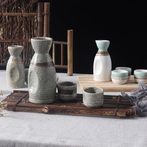 China Porcelain Coffee Tea Cups Traditional Retro Style Personality Brief Ceramic Small Wine Glass Teacups Japanese Sake Set