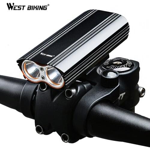 WEST BIKING 2000 Lumens Bicycle Lights LED Bulb Waterproof Bicycle Front Light USB Charging Flashlight Cycling Lamp Bike Light