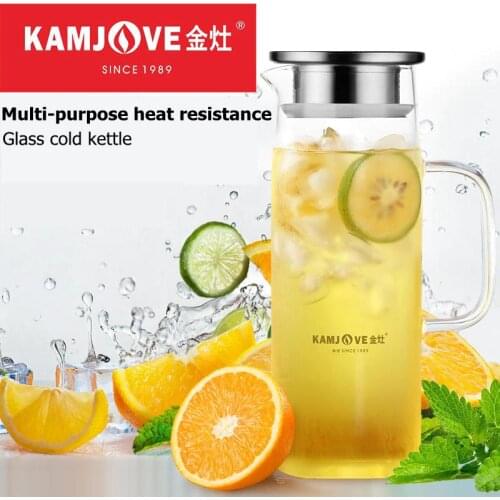KAMJOVE Glass Water Bottles