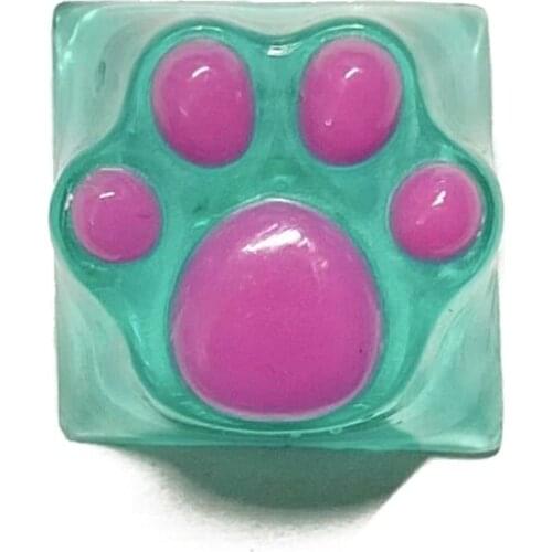 Kitty Paw Paws Handmade Customized OEM Resin Keycap Keyboard RGB Translucent P9YA