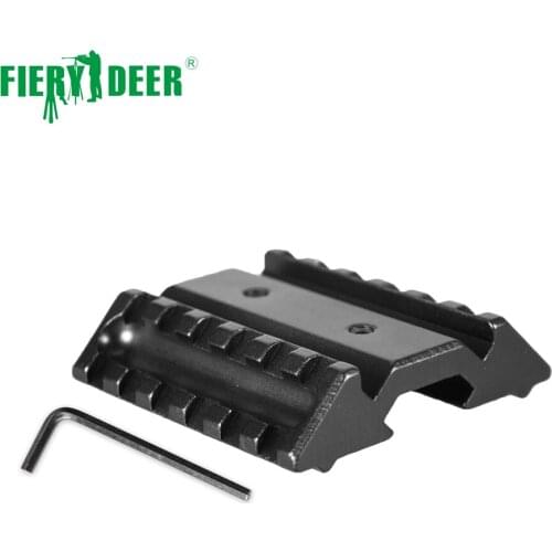 Fiery Deer Tactical Scope Mount 45 Degree Offset Flat Top Dual Side Fit 20mm Rail Mount Laser Flashlight Sight Hunting