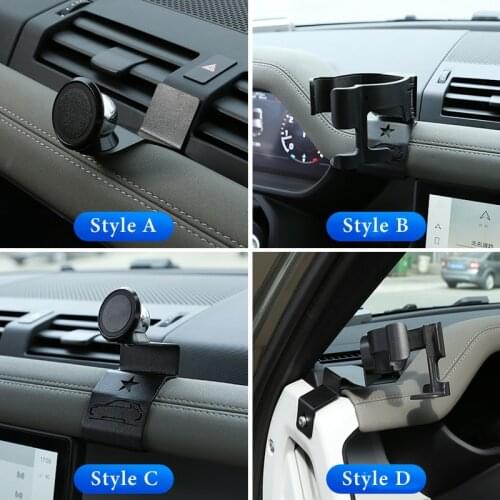 For Land Rover Defender 110 2020-2021 Car Main Driving And Co-Pilot Dashboard Mobile Phone Bracket GPS Navigation Bracket