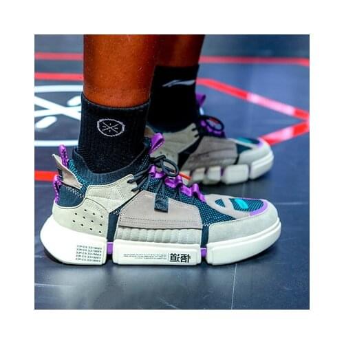 Li-Ning Men Wade Way Second Element Basketball Shoes Breathable LiNing Sport Shoes Sneakers Socks Casual Shoes Agbn069