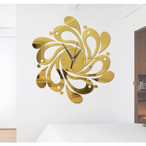 New 3D Wall Clock Design Large Acrylic Mirror Clocks Stickers Living Room Accessories Decorative House Clock On The Wall Decor