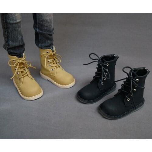 BJD doll shoes for 1/3 1/4 1/6MSD DD Uncle doll size fashionable personality frosted boots military ankle boot doll accessories
