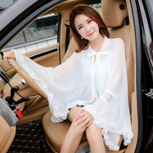 Sexy Summer Women Sun Protection Capes Loose Shawl Thin Chiffon Beach Scarf Cardigan Bikini Print Thailand Bali Hawaii Coverup