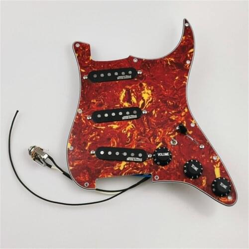 7 Voices Pre-wired Pickguard Harness Guitar Pickups Alnico5 SSS Single Coil Pickup From Wilkinson WVS 60 For Stratocaster