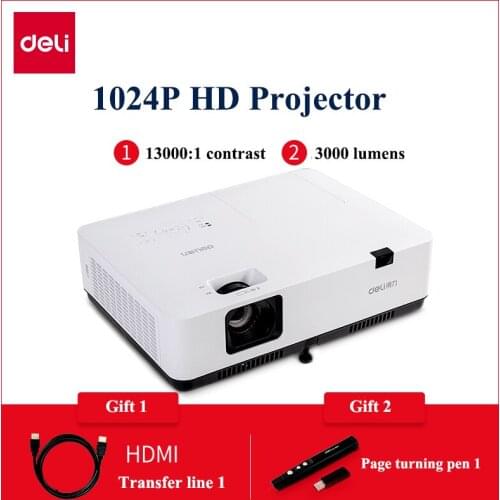 DELI DPS-X130 High Definition 1024P Professional Projector Teaching Conference Household Small size Projection machine