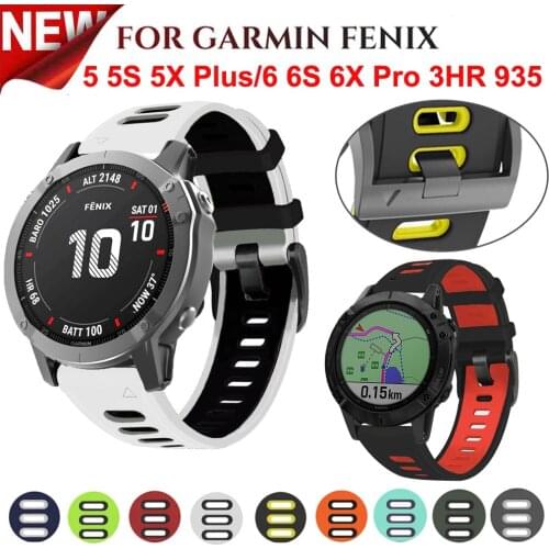 22 26mm Smart Sport Silicone Watchband Wrist strap for Garmin Fenix 6X 6 Pro 5X 5 Plus 3 HR EasyFit Quick Release wirstband