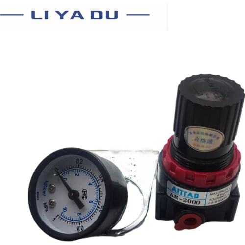 1PCS/LOT AR2000 G1/4 With joint Pneumatic pump pressure regulating valve pressure regulator air pressure relief valve