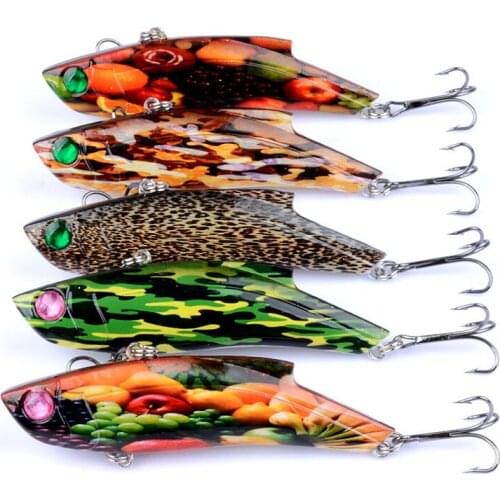 1pcs VIB Fishing Lure Colored Drawing 9cm/26.5g Sinking Wobbler Crankbait Artificial Japan Pesca Hard Bait Fishing Tackle