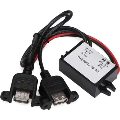 Dual USB charging 12V to 5V step-down power supply module DC-DC Buck Converter 3A Regulator Reducer Transformer