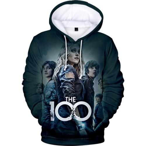 The 100 3D Hoodies Winter Streetwear The 100 Sweatshirt Science Fiction American Drama The Hundred Men/Women Clothes
