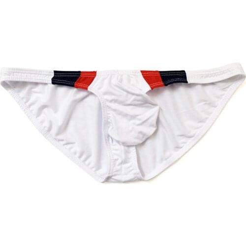 Fashion 2021 New Men Sexy Low Rise Briefs Breathable Thong G-String T-Back High Stretch Lingerie Comfortable Modal Underwear