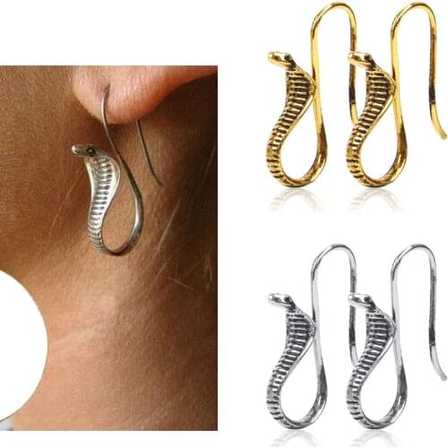 Vintage Gold Silver Snake Dangle Earrings Personalized Retro Classic Style Animal Earrings For Women Girls Fashion Jewelry