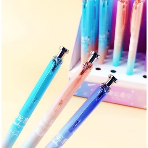 1PCS Cute Kawaii Moon Star Plastic Mechanical Pencil Creative Sky Automatic Pens For Kids Writing School Supplies Stationery