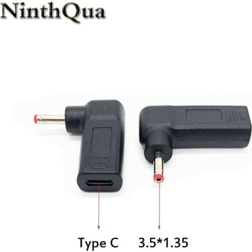 1pcs Dc Power Adapter Connector 3.5x1.35mm Male Plug to USB Type C Female Jack Converter for Laptop Notebook Computer Charger