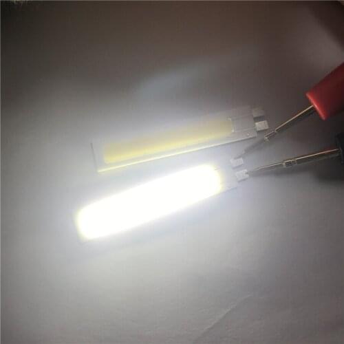 10pcs 100V White LED COB Chip DC100V Light Source For DIY Car Lights Indoor Outdoor Lamp Bulb Lighting White L42MM X W8MM