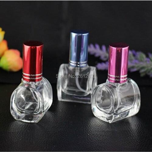 100Pcs 10ML Portable Perfume Spray Bottle Colors Glass Bottles Empty Scent Pump Atomizer Travel Tool F2017171