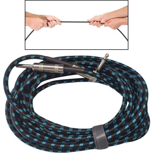 16FT Guitar Cable Right Angle TS to TS Straight TS Mixer Amplifier