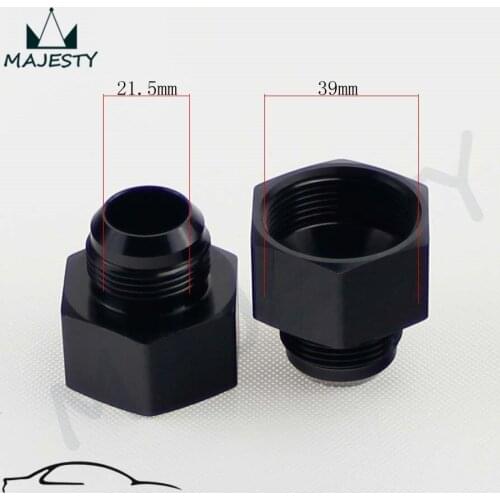 2PCS 20AN AN20 FEMALE to AN16 16AN MALE REDUCER EXPANDER HOSE FITTING ADAPTOR Black