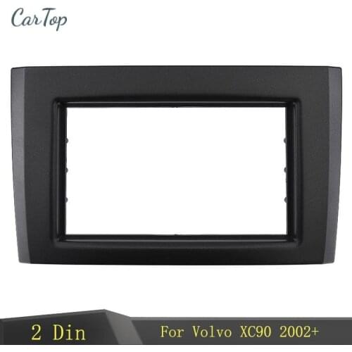 Double Din Car Radio Fascia Stereo DVD Player Panel Trim Kit Dash Audio Facia Fitting Frame Adaptor Bezel For Volvo XC90 2002