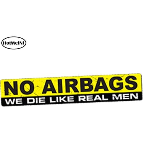 HotMeiNi 15x3cm Car Styling NO AIRBAGS Car sticker decal vinyl bumper car truck 4x4 humor drift Waterproof Bumper Accessories