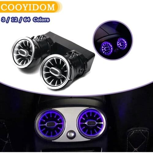 COOYIDOM Rear air conditioning vent For Mercedes Benz C /E/ GLC class w205 w213 x253 LED turbine ambient light atmosphere light