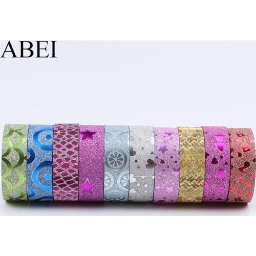 1.5cm 3yards/roll mix 10 rolls Decorative Adhesive Tape Diy Scrapbooking Sticker Label Handmade Cards Making Candy Box Project