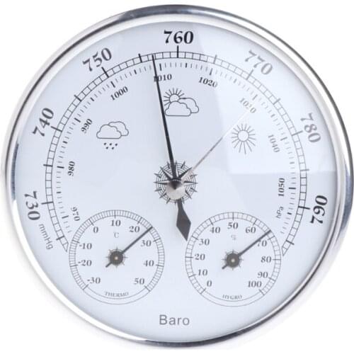 Household Weather Station Barometer Thermometer Hygrometer Wall Hanging 19QB